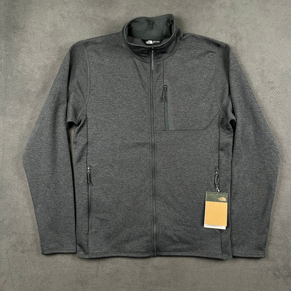 The North Face Skyline Fleece Jacket Mens Small Dark Gray Heather Full Zip NEW
